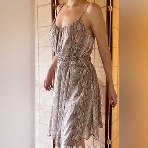 Banana Republic strappy snakeskin babydoll Grecian summer dress